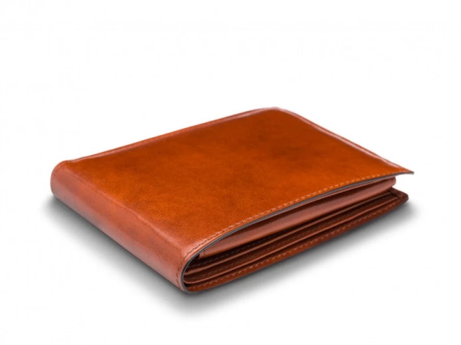 Bosca Genuine Leather Bifold Wallet with ID Passcase - Classic Old World Style