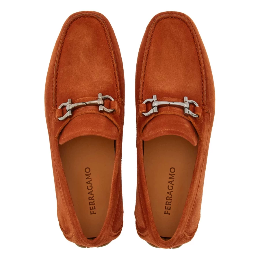Ferragamo Parigi Suede Driving Loafers for Men - Luxury Italian Designer Shoes