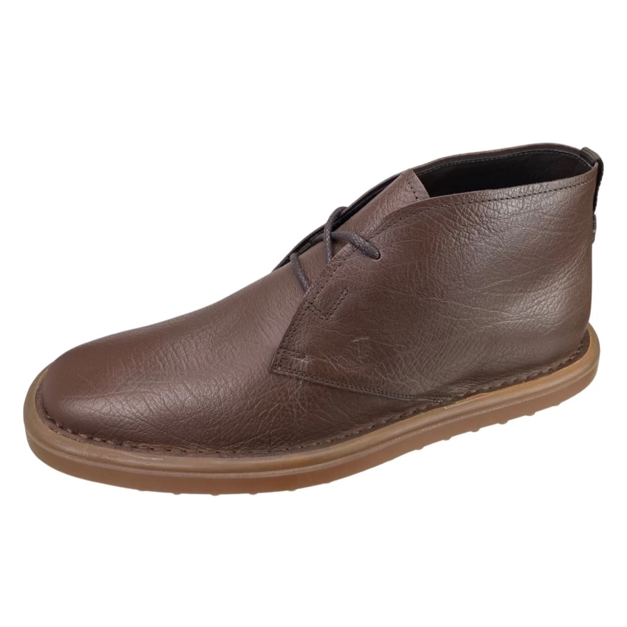 Tod's Polacco Men's Chukka Boots Leather Casual Ankle Boots Comfortable Slip-On