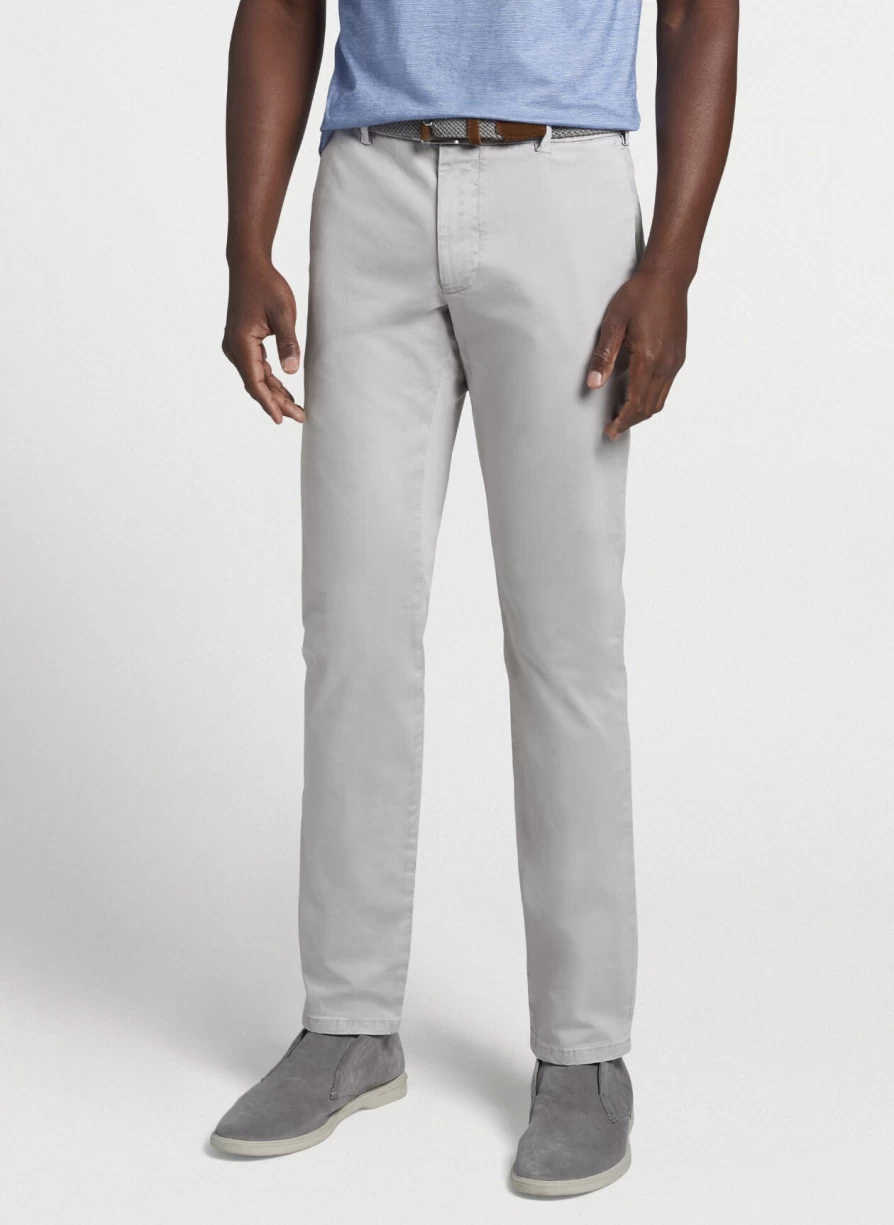 Peter Millar Collection Garment-Dyed Flat-Front Chino Pants for Men