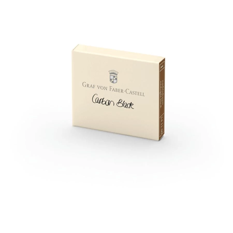 Faber Castell Black Ink Cartridges - Carbon Replacement for Premium Printing