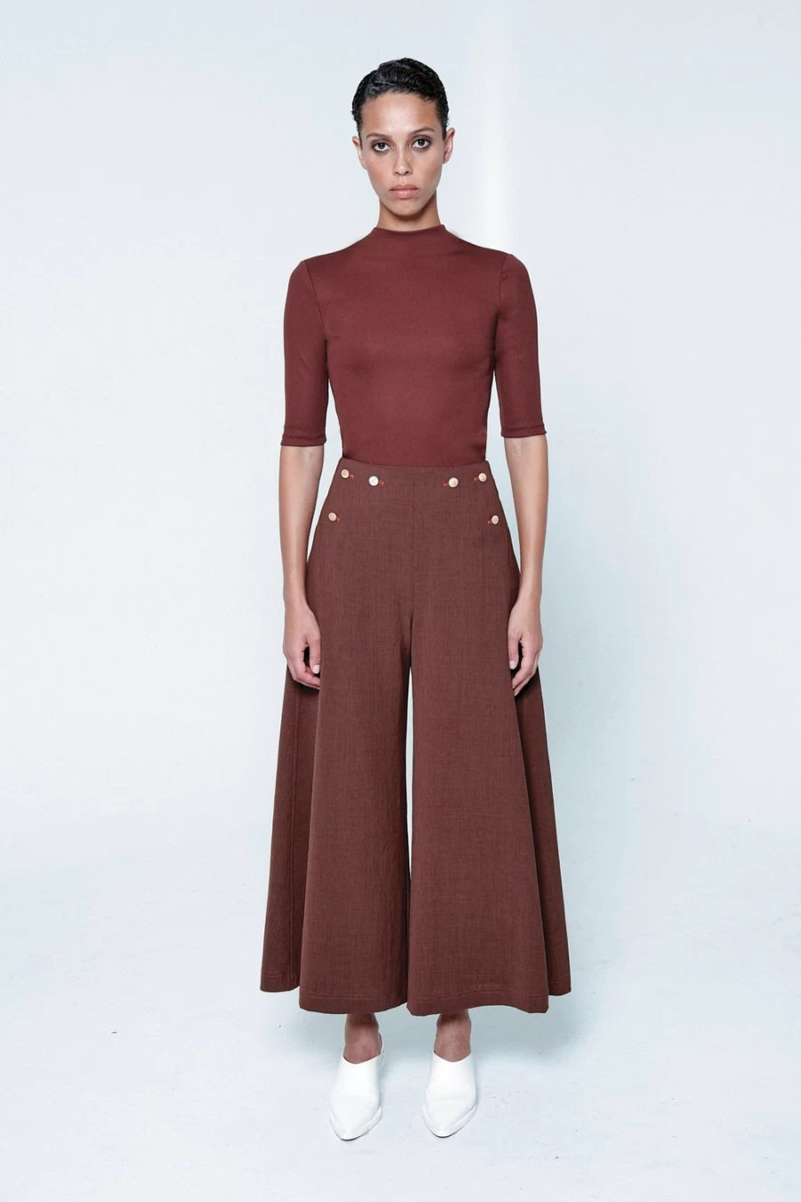 Karolina Zmarlak Sforza Pant in Mahogany - Premium Women's Trousers