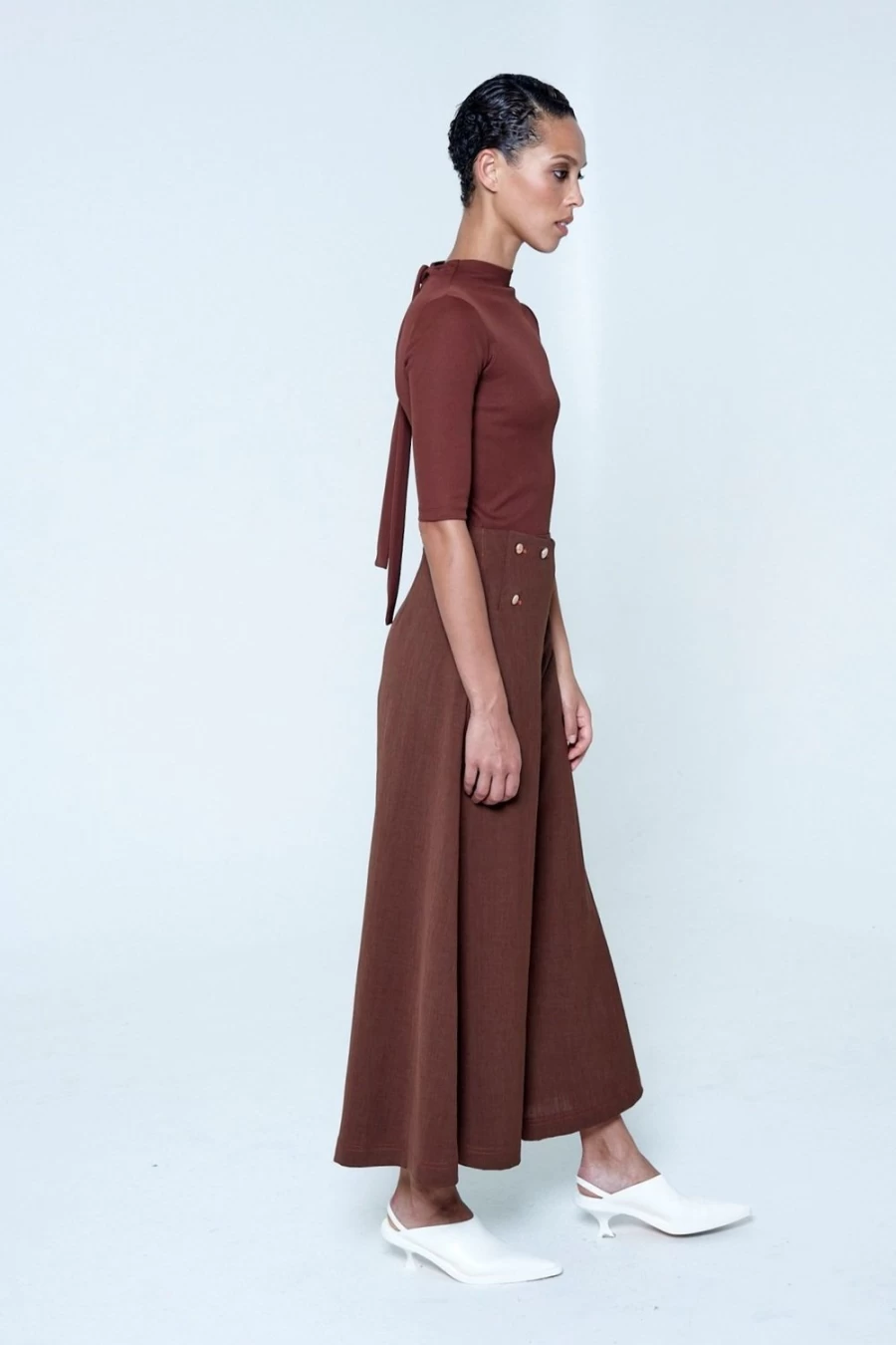 Karolina Zmarlak Sforza Pant in Mahogany - Premium Women's Trousers