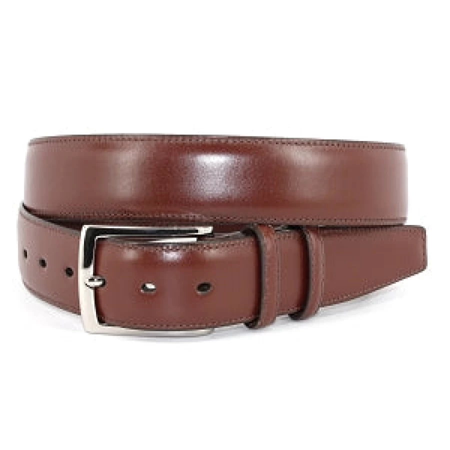 Torino Italian Burnished Calfskin Leather Belt for Men - Premium Quality Dress Belt