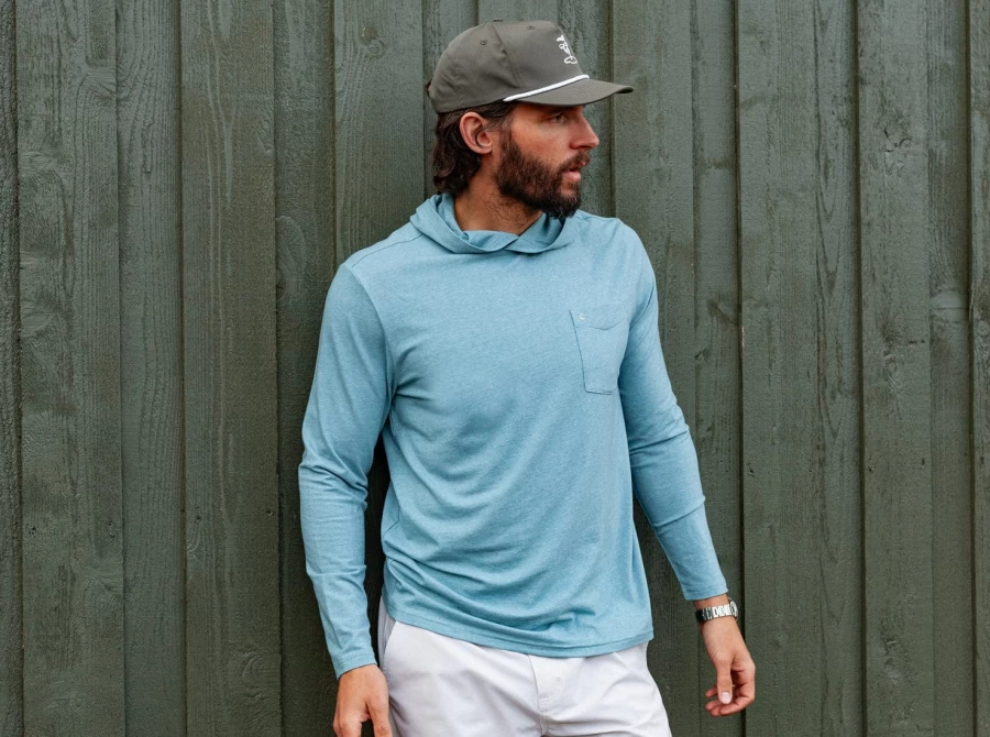 Criquet Sunday Hoodie - Heather Lagoon Color Comfortable Pullover for Men & Women