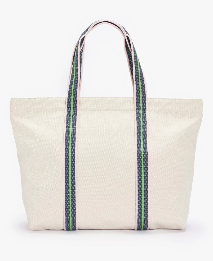 Barbour Ecru Madison Beach Tote Bag - Stylish & Durable Canvas Carryall for Women & Men