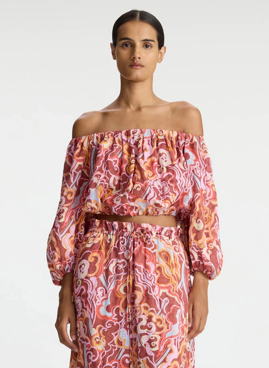 ALC Katherine Top in Baked Clay Multi - Women's Stylish Blouse
