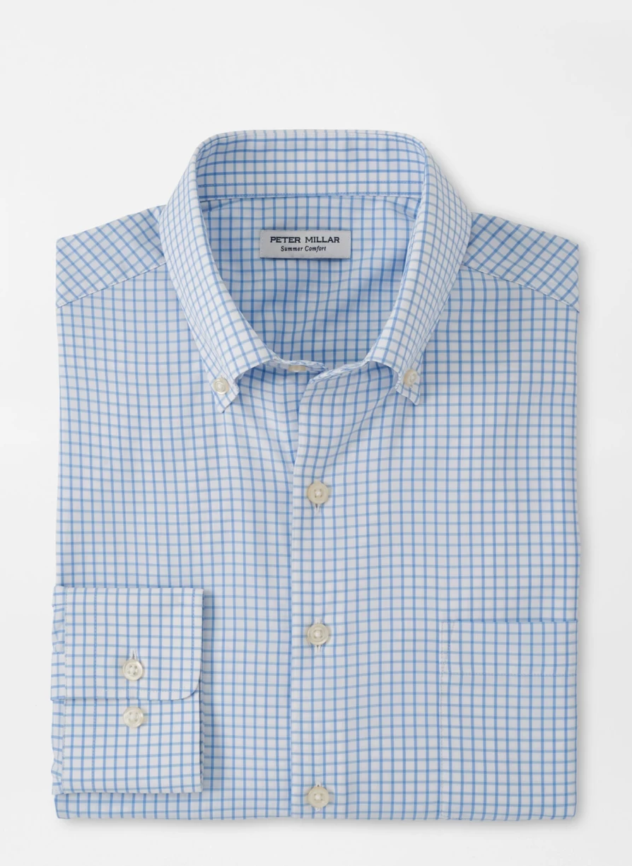 Peter Millar Hanford Performance Twill Sport Shirt for Men - Comfortable & Stylish Golf Shirt