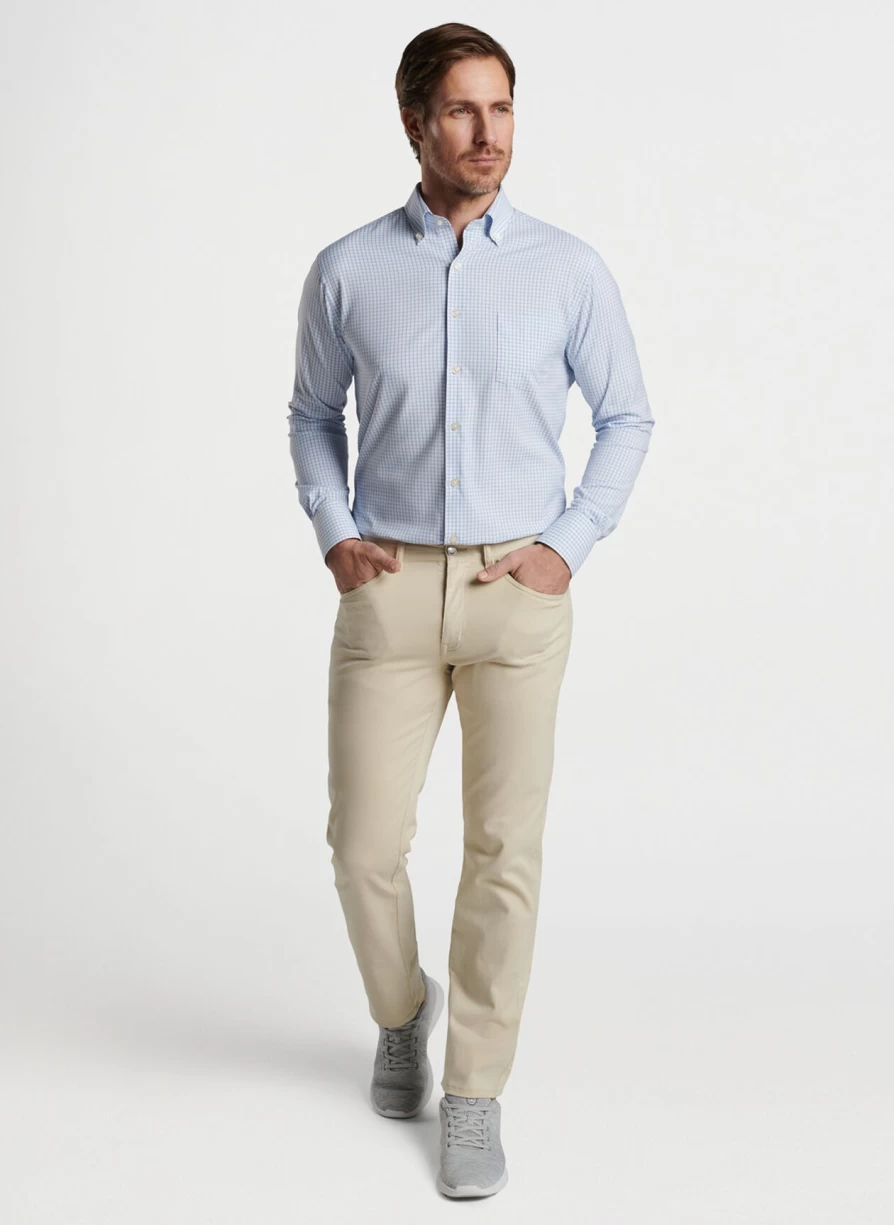 Peter Millar Hanford Performance Twill Sport Shirt for Men - Comfortable & Stylish Golf Shirt