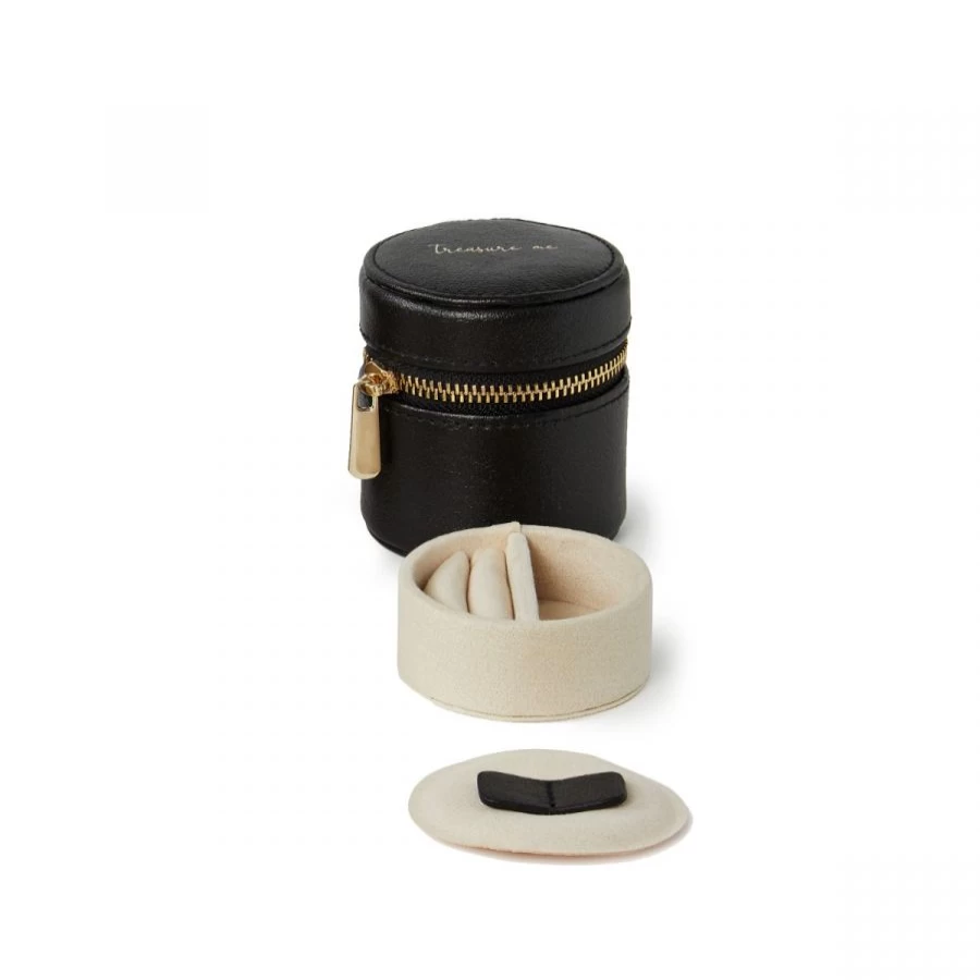 Wolf Round Mini Zip Case - Compact & Stylish Zippered Pouch for Essentials