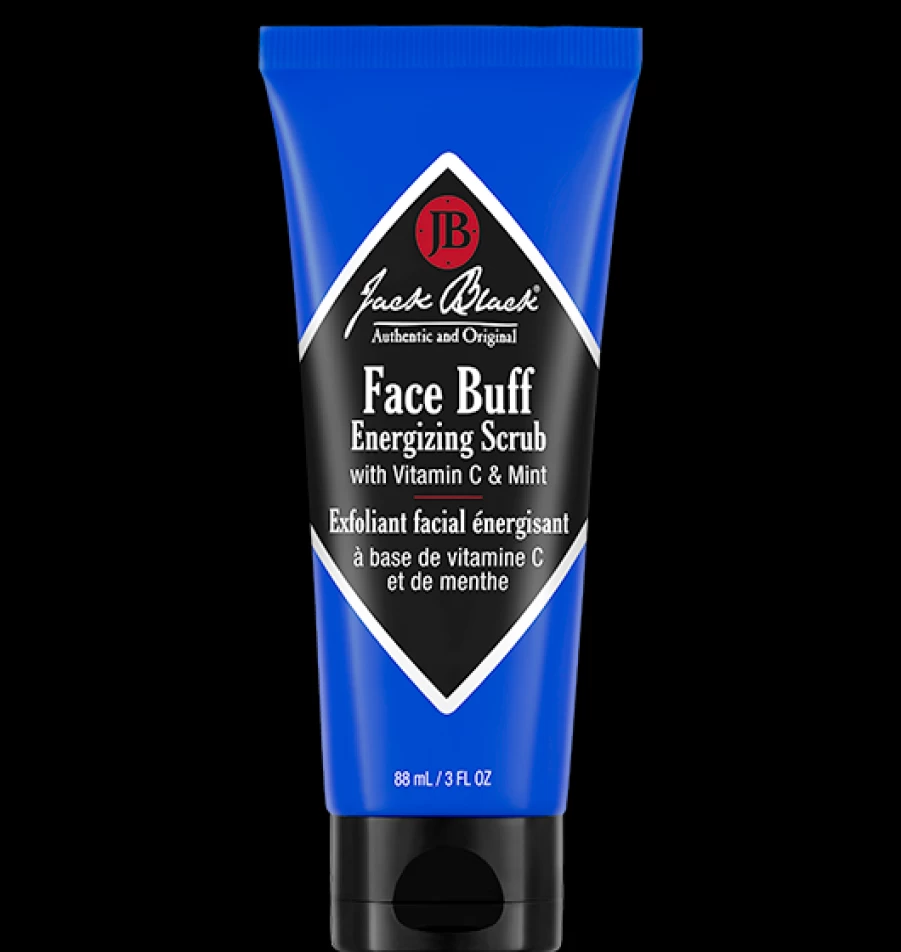 Jack Black Face Buff Energizing Scrub - Exfoliating Facial Cleanser 3 oz for Men & Women