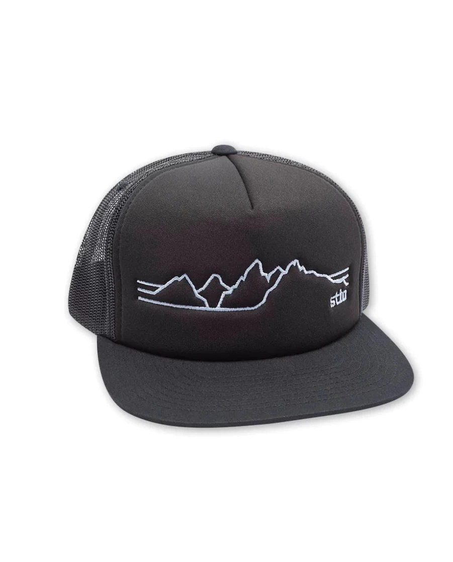 Stio Unisex Teton Elevations Embroidered Trucker Hat - Outdoor Adventure Snapback Cap