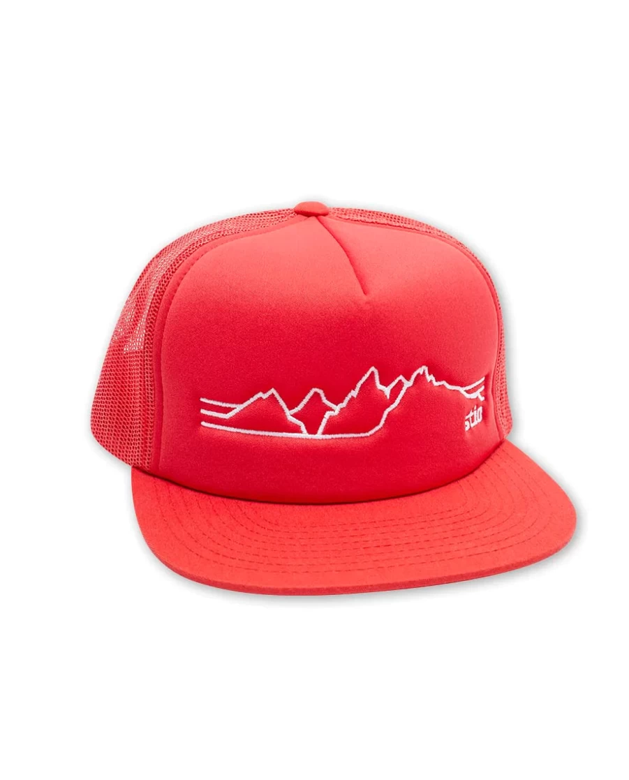 Stio Unisex Teton Elevations Embroidered Trucker Hat - Outdoor Adventure Snapback Cap