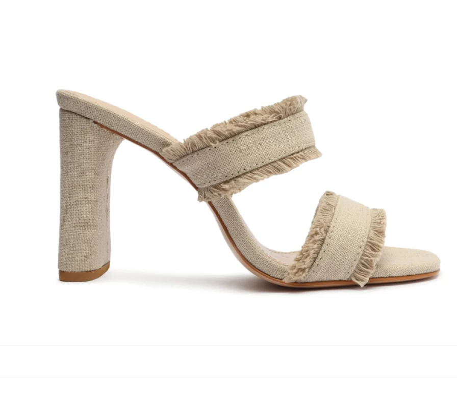 Schutz Amely Heel in Oyster - Elegant Women's Sandals for Comfort and Style