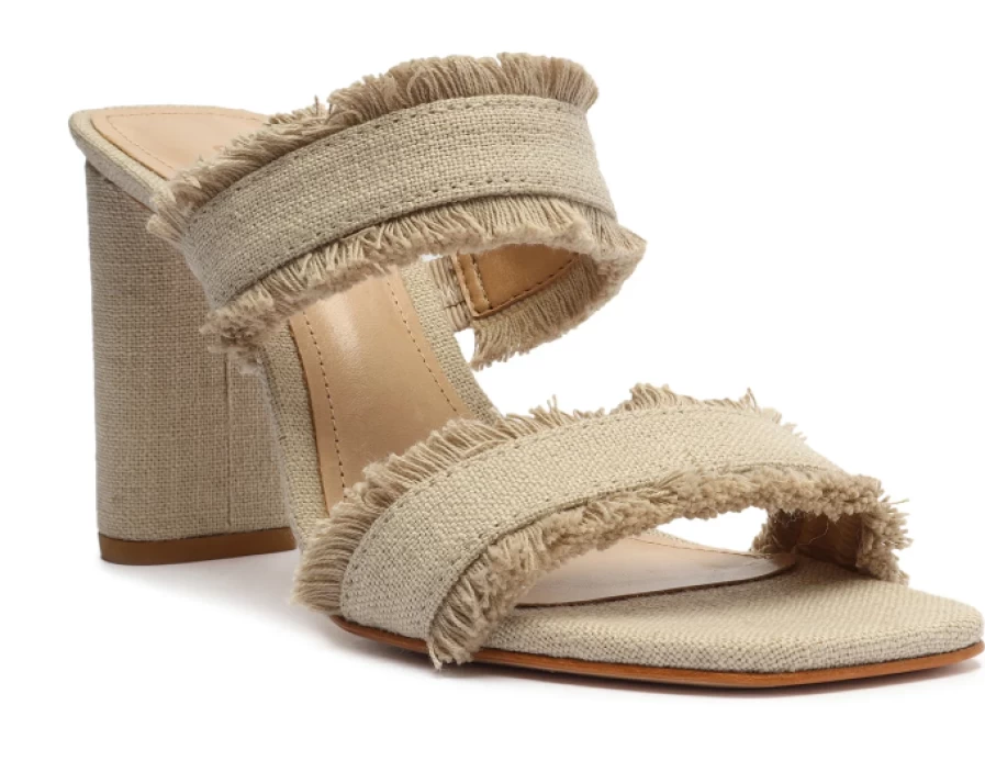 Schutz Amely Heel in Oyster - Elegant Women's Sandals for Comfort and Style