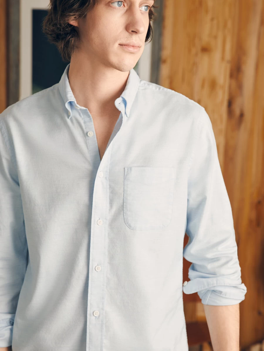 Faherty Men's Supima Cotton Oxford Shirt - Premium Comfort & Classic Fit