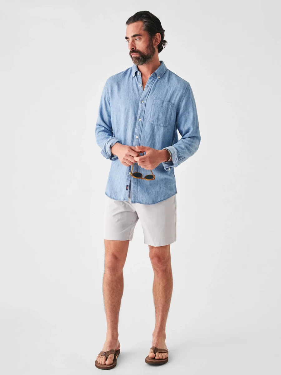 Faherty Men's 7" Belt Loop All Day Shorts - Comfortable Casual Summer Shorts