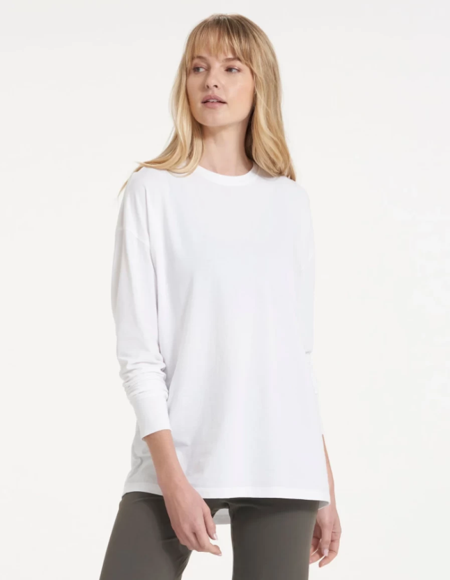Vuori Women's Long Sleeve Twist Detail T-Shirt - Soft Crew Neck Casual Top