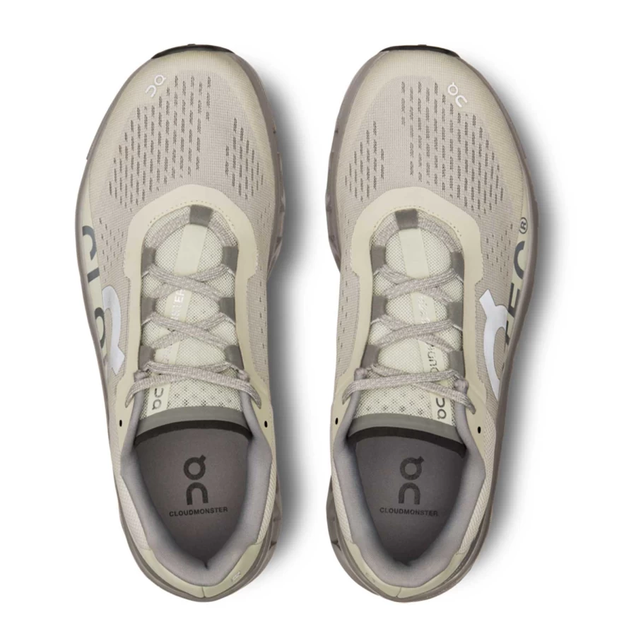 On Running Cloudmonster Performance Sneakers in Ice/Alloy - Lightweight Cushioned Running Shoes