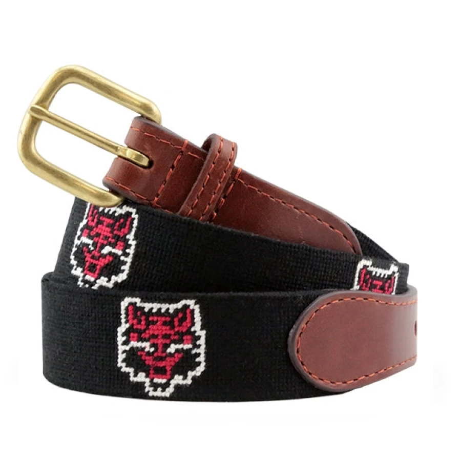 Smathers & Branson Collegiate Embroidered Leather Belt for Men | Premium Quality NCAA Style Accessory