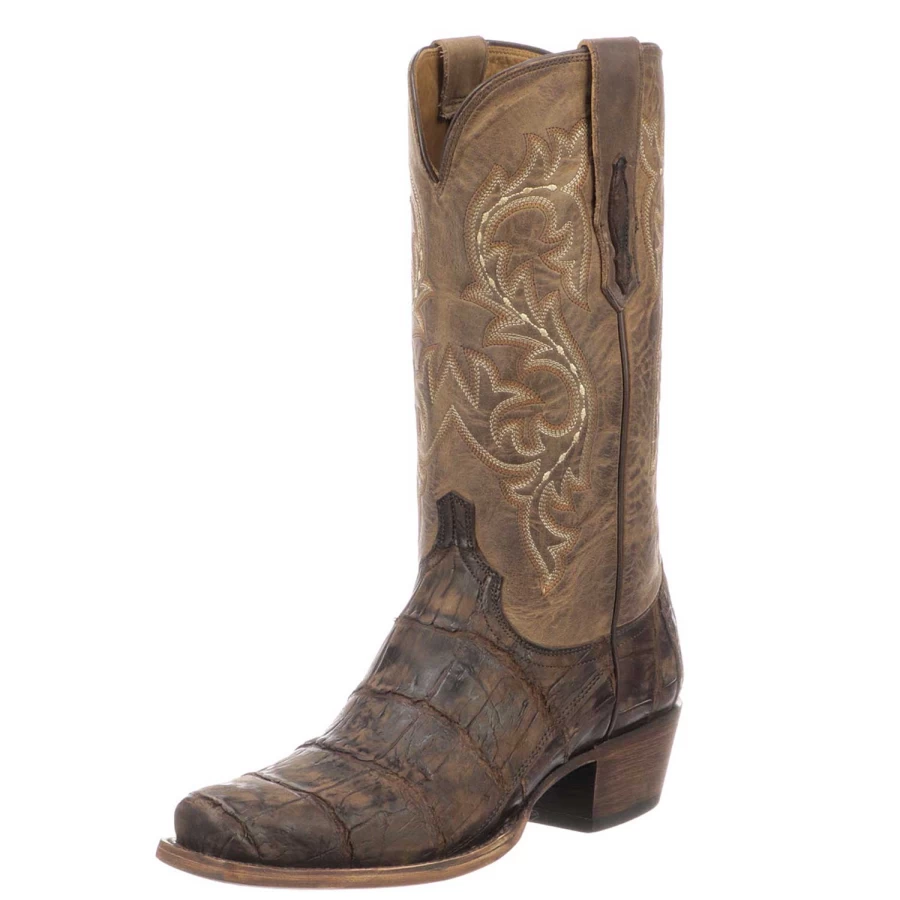 Lucchese Burke Giant Exotic Alligator Leather Boots for Men