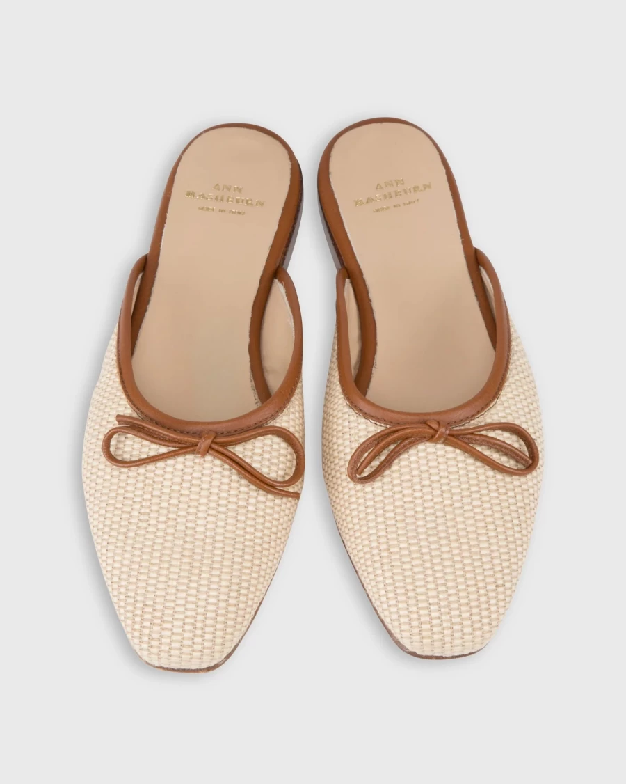 Ann Mashburn Joy Mule Natural Straw Women's Loafers