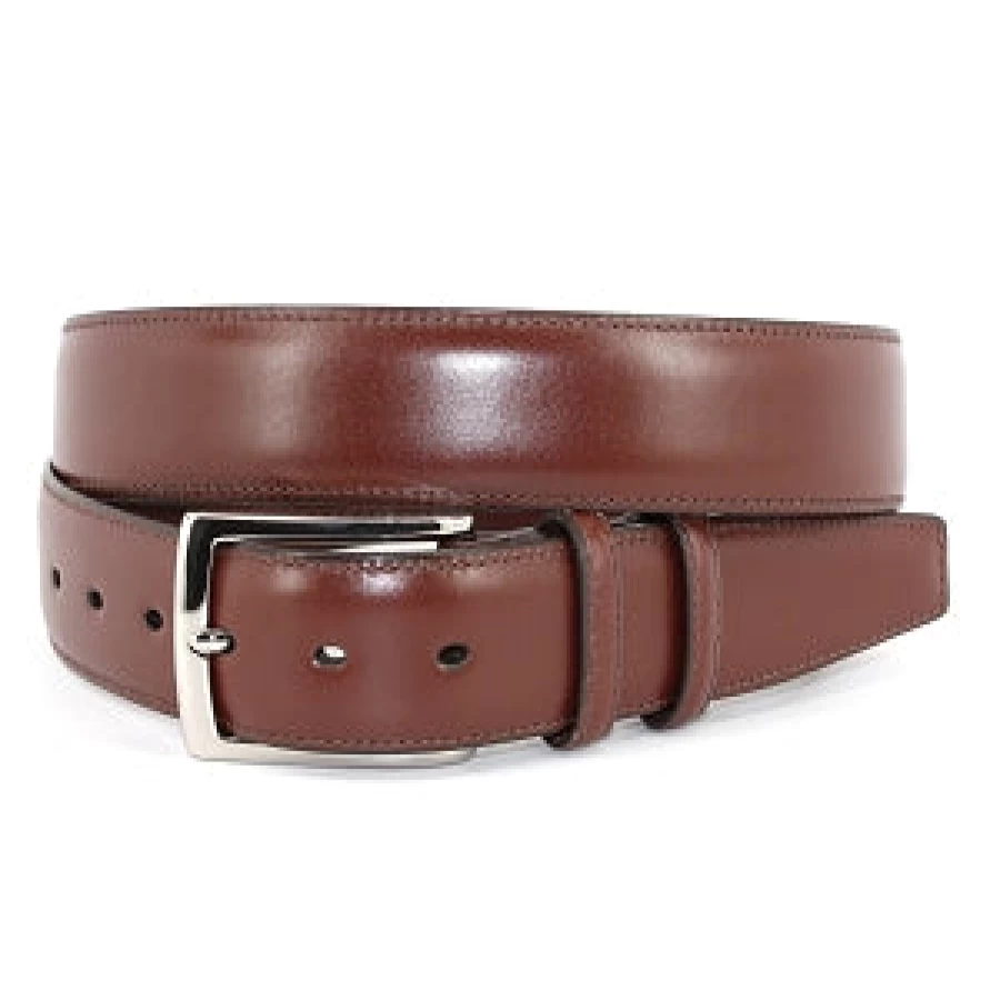 Torino Italian Burnished Calfskin Leather Belt for Men - Premium Dress Belt