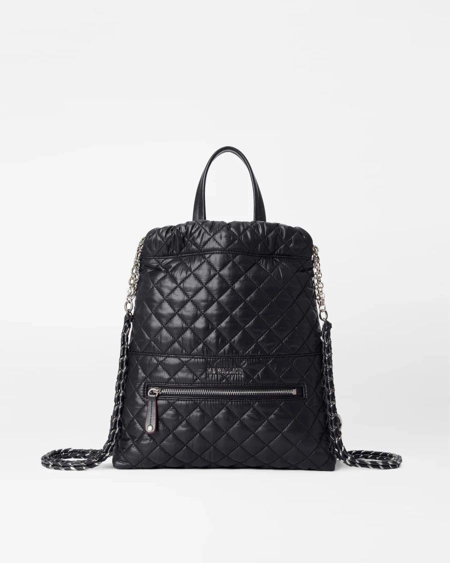 MZ Wallace Crosby Audrey Backpack in Black - Stylish & Functional Daypack