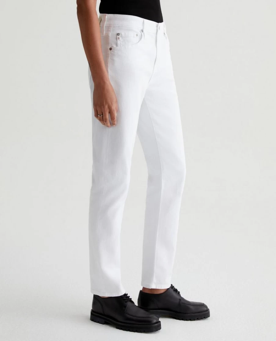 AG Jeans Classic White Distressed Boyfriend Jeans – Vintage Inspired Women's Denim