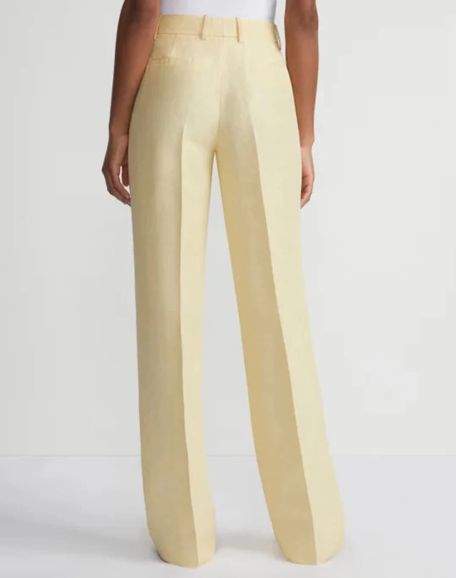 Lafayette 148 New York Women's Yellow Yarrow Gates Full Leg Pants