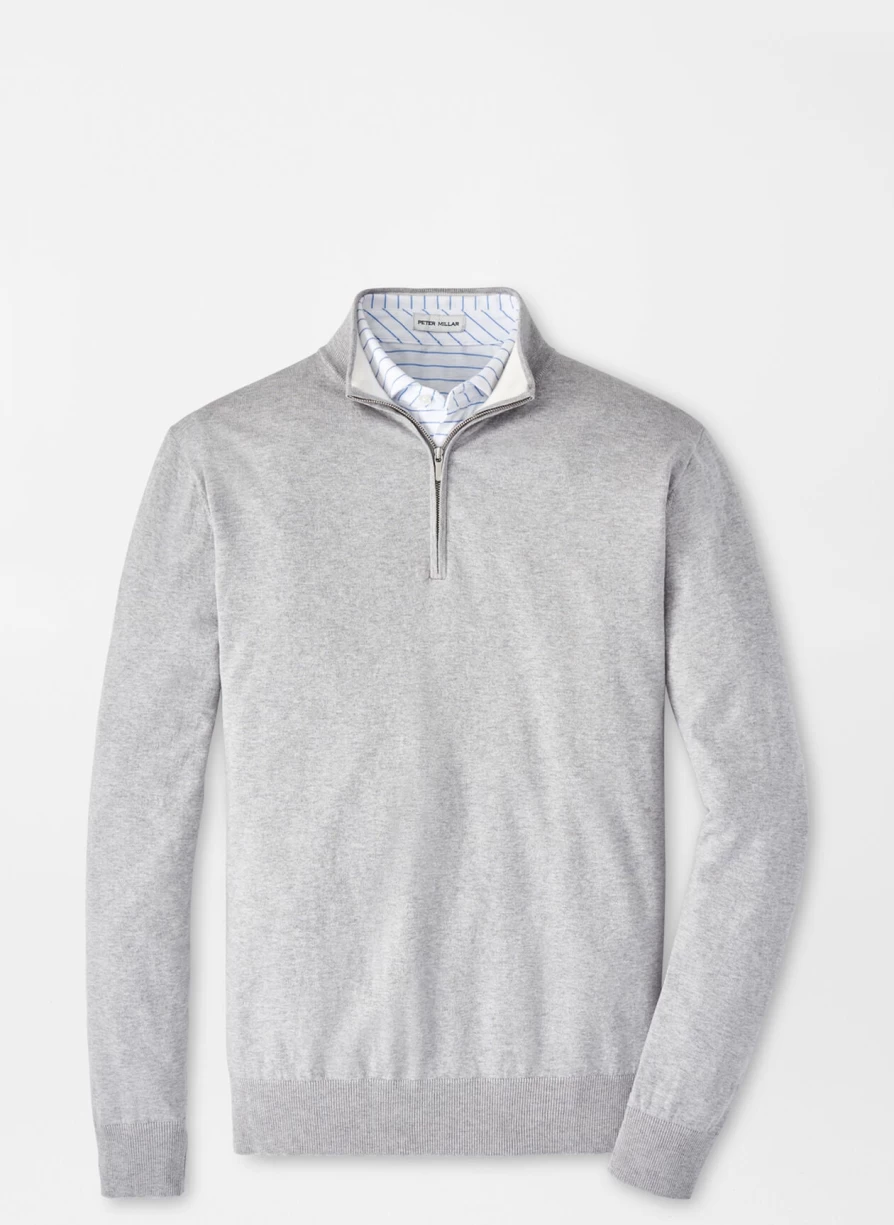 Peter Millar Men's Whitaker Quarter-Zip Sweater - Premium Cotton Blend Pullover for Men