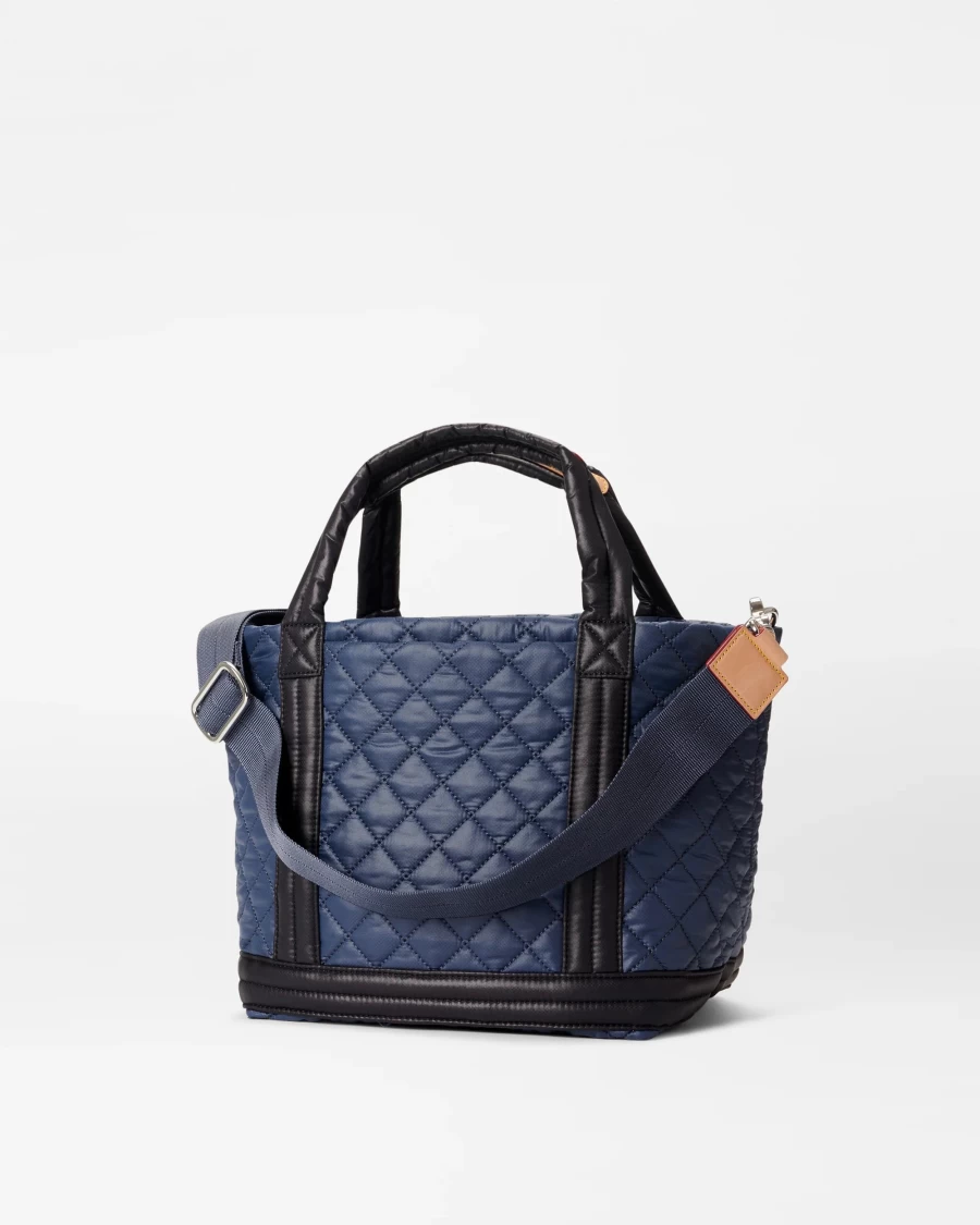 MZ Wallace Small Empire Tote Bag in Navy & Black - Stylish & Lightweight Handbag