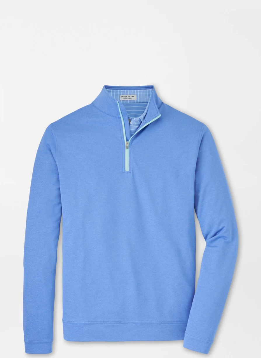 Peter Millar Perth Melange Performance Quarter-Zip Pullover for Men
