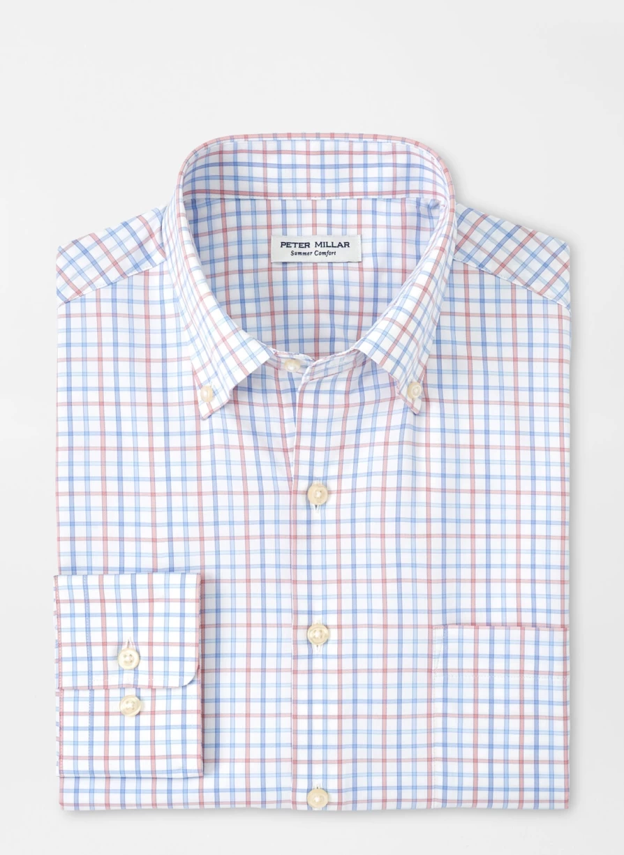 Peter Millar Eastport Performance Twill Sport Shirt for Men - Comfortable & Stylish Golf & Casual Wear
