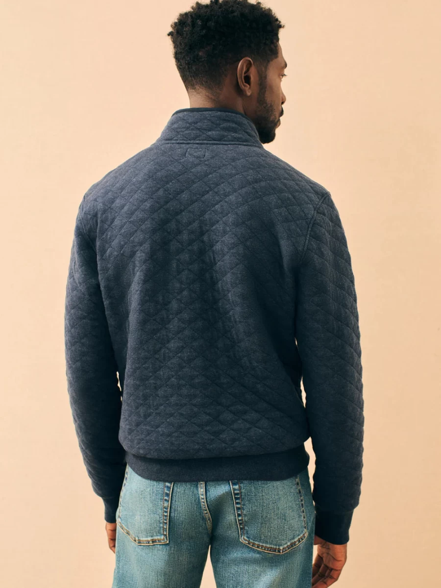 Faherty Epic Quilted Fleece Pullover - Cozy Men's/Women's Winter Jacket