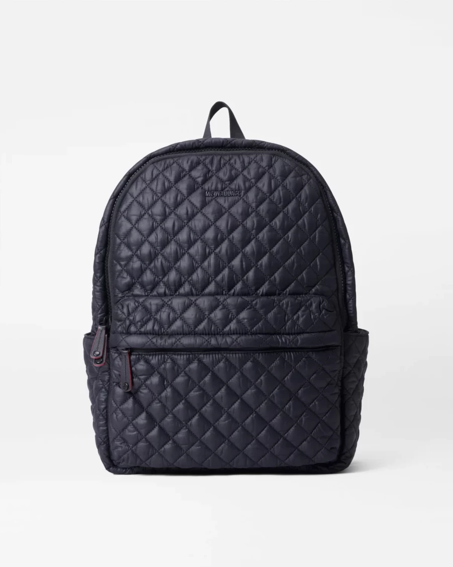 MZ Wallace Metro Backpack Deluxe - Stylish Black Laptop Backpack for Work & Travel