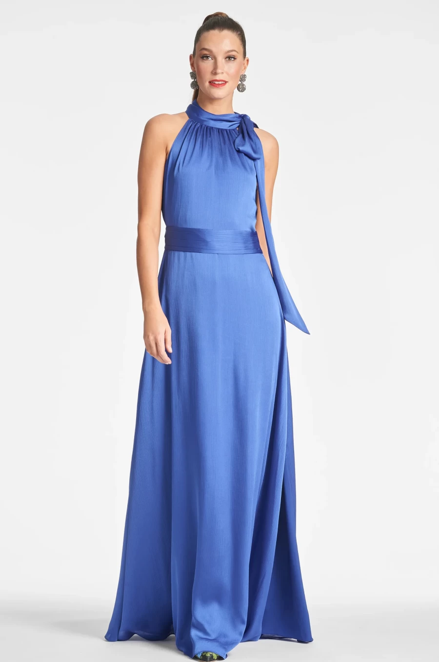 "Sachin & Babi Kayla Gown in French Blue | Elegant Evening Dress"