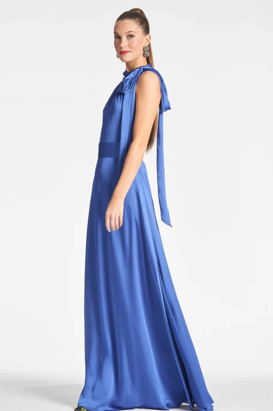 "Sachin & Babi Kayla Gown in French Blue | Elegant Evening Dress"