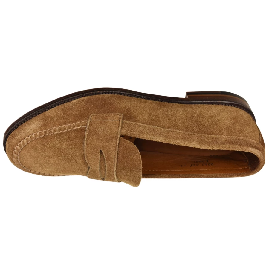 Alden Handsewn Penny Loafers for Men - Classic Snuff Suede Slip-On Shoes