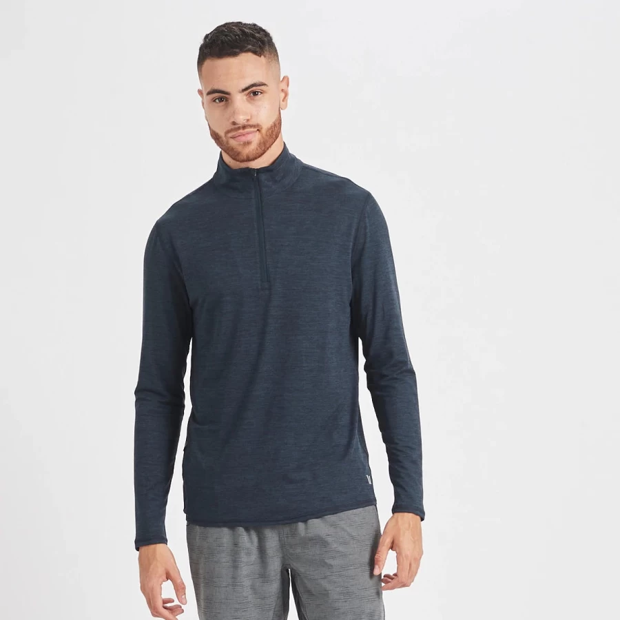 Vuori Ease Performance 1/2 Zip Pullover - Lightweight Workout & Running Top