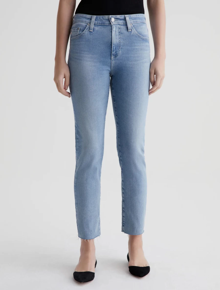 AG Jeans Mari Crop - 24 Years Looking Glass High-Waisted Denim Shorts