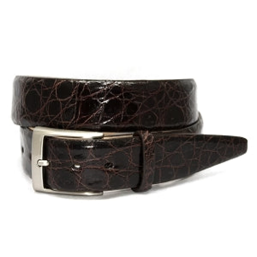 Torino Genuine Crocodile Leather Belt for Men - Premium Luxury Dress Belts