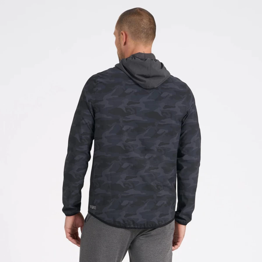 Vuori Men's Outdoor Trainer Shell Jacket - Lightweight Water-Resistant Hiking & Running Windbreaker