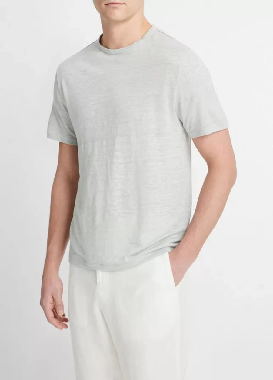 Vince Garment-Dyed Short Sleeve Crewneck T-Shirt for Men