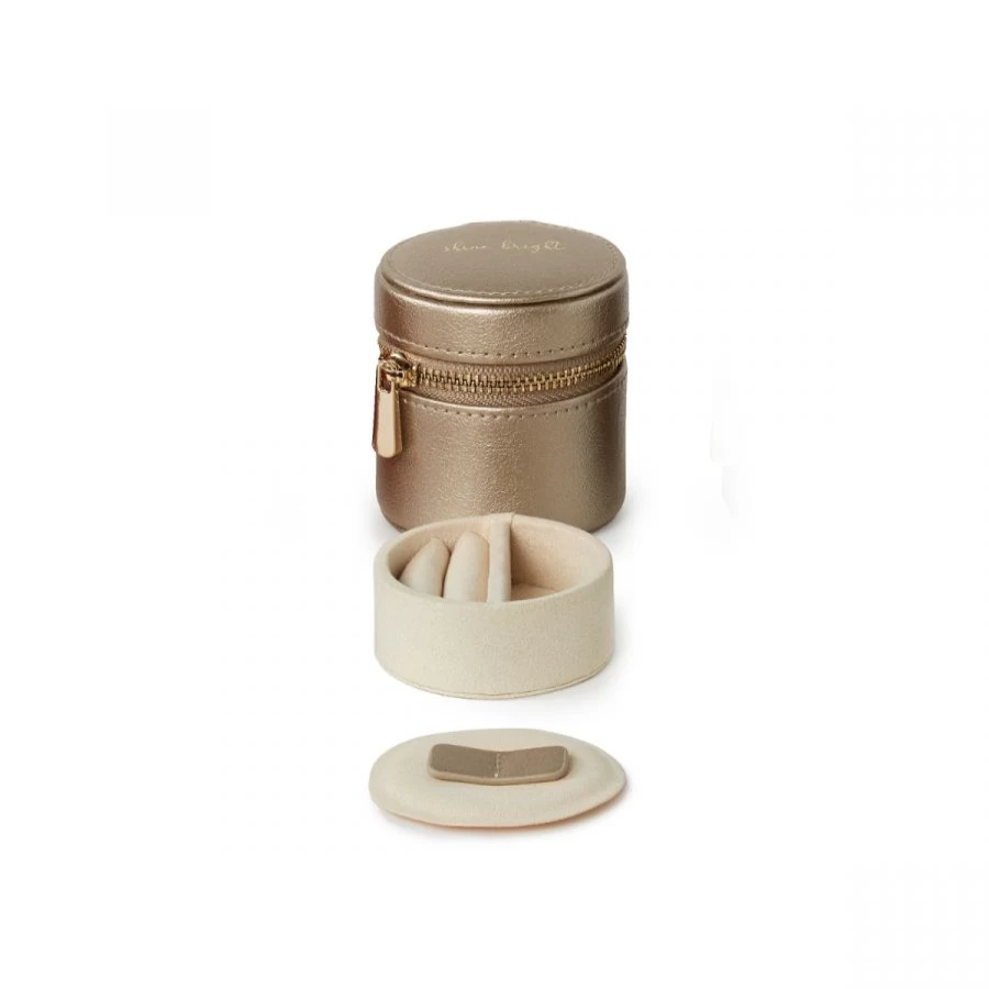 Wolf Round Mini Zip Case - Compact & Stylish Zippered Pouch for Essentials