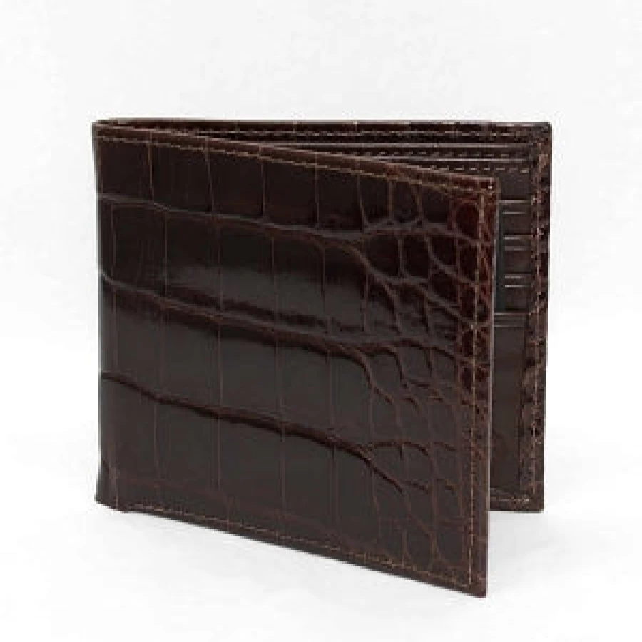 Torino Genuine Alligator Leather Billfold Wallet for Men - Luxury Designer Bifold Wallet