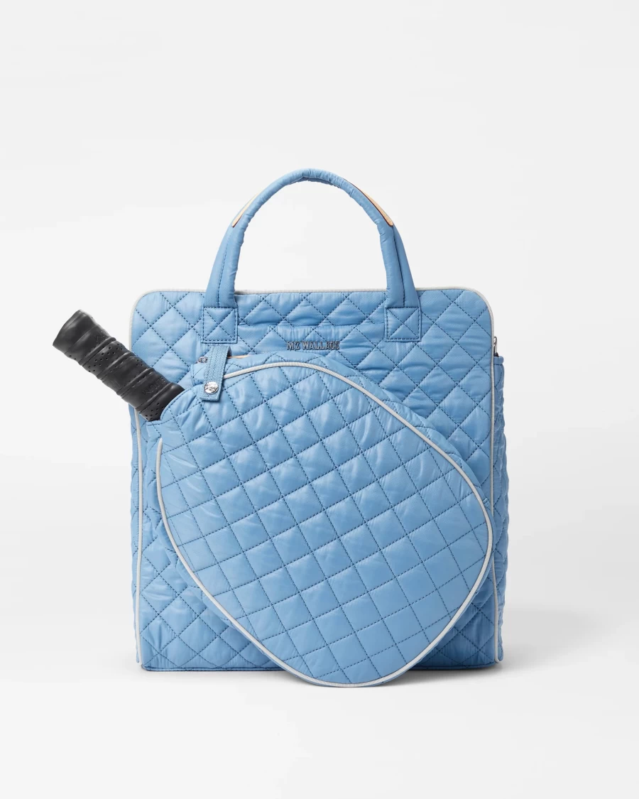 MZ Wallace Cornflower Blue & Pebble Liquid Pickleball Tote Bag