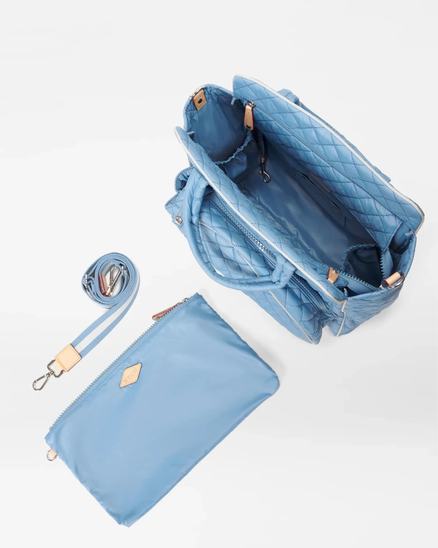 MZ Wallace Cornflower Blue & Pebble Liquid Pickleball Tote Bag