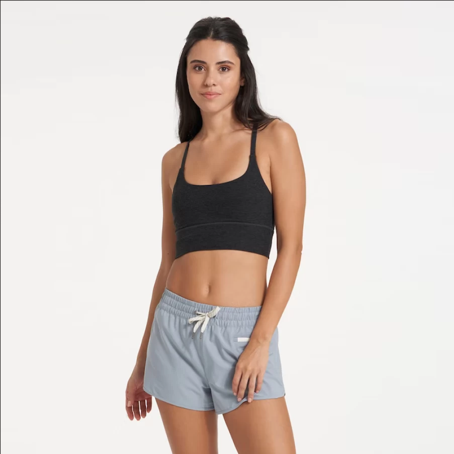 Vuori Women's Long Line Elevation Bra - High Support Workout Top for Yoga & Running