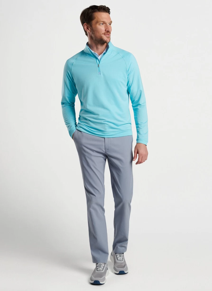Peter Millar Beaumont Performance Quarter-Zip Pullover in Cabana Blue
